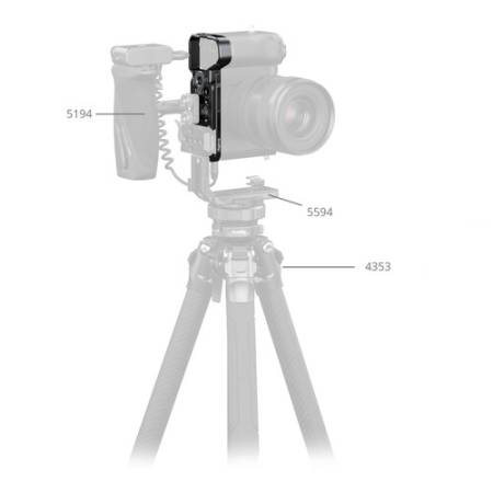 SmallRig 5481 - montażowa płytka dolna/bazowa, Arca-Swiss, Quick Release, schowek na Apple AirTag, do Sony Alpha 7C II i 7CR, przykład użycia